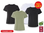 Set od tri ženske majice: crna, bijela i maslinasto zelena.