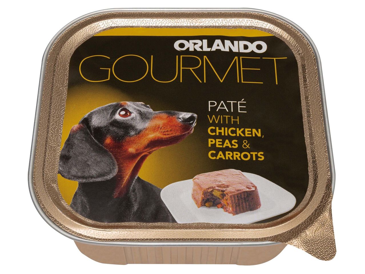 Orlando Gourmet: csirkés, borsós és sárgarépás pástétom kutyáknak.