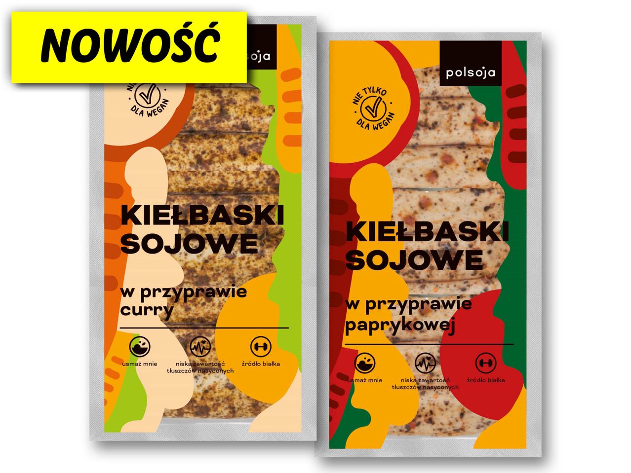 Pełny ekran: POLSOJA Kiełbaski sojowe curry, papryka - zdjęcie 1