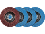 Αξεσουάρ Parkside® για γωνιακό τροχό: κόκκινοι και μπλε δίσκοι λείανσης.