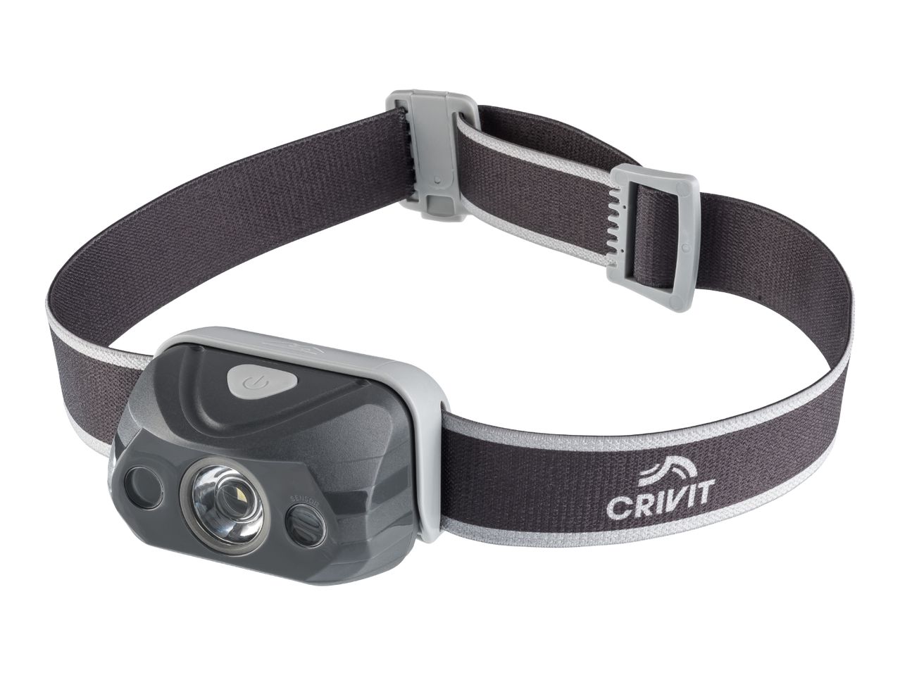 Crivit headlamp with adjustable elastic band.