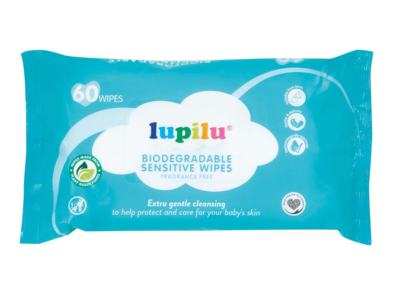 Lupilu Sensitive Baby Wipes, 60 count.