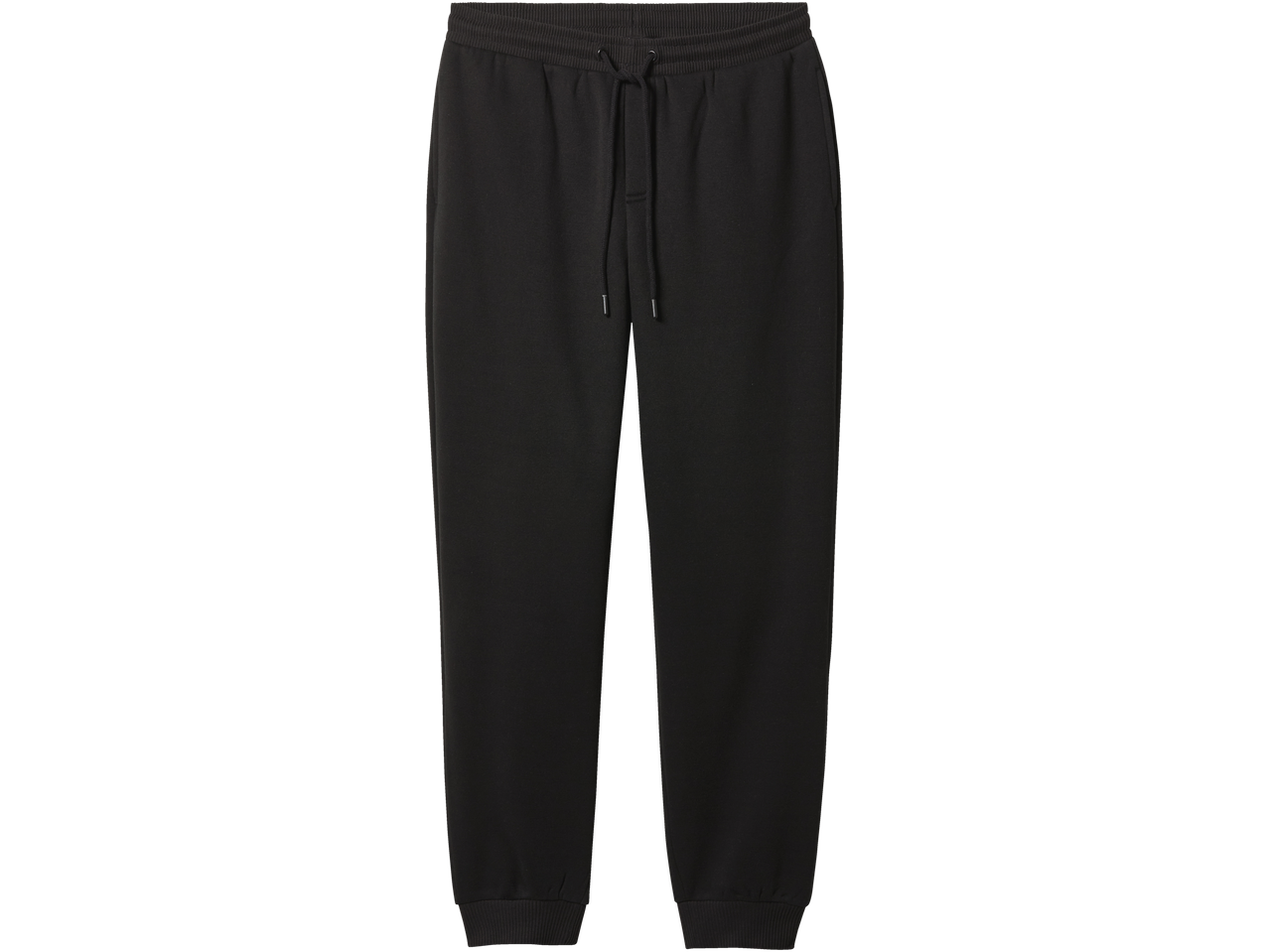 Esmara men's black joggers with a drawstring waist and ribbed cuffs