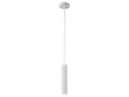 Candeeiro de Teto Suspenso LIVARNO home, um corpo de iluminação branco e cilíndrico.