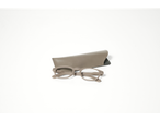 Esmara® reading glasses with a beige frame and matching case on a white background.