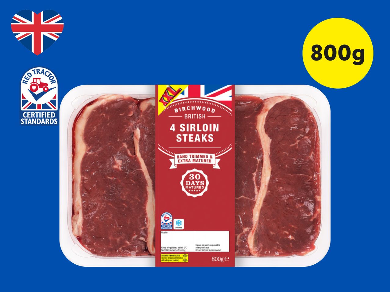 Birchwood 4 British Sirloin Steaks