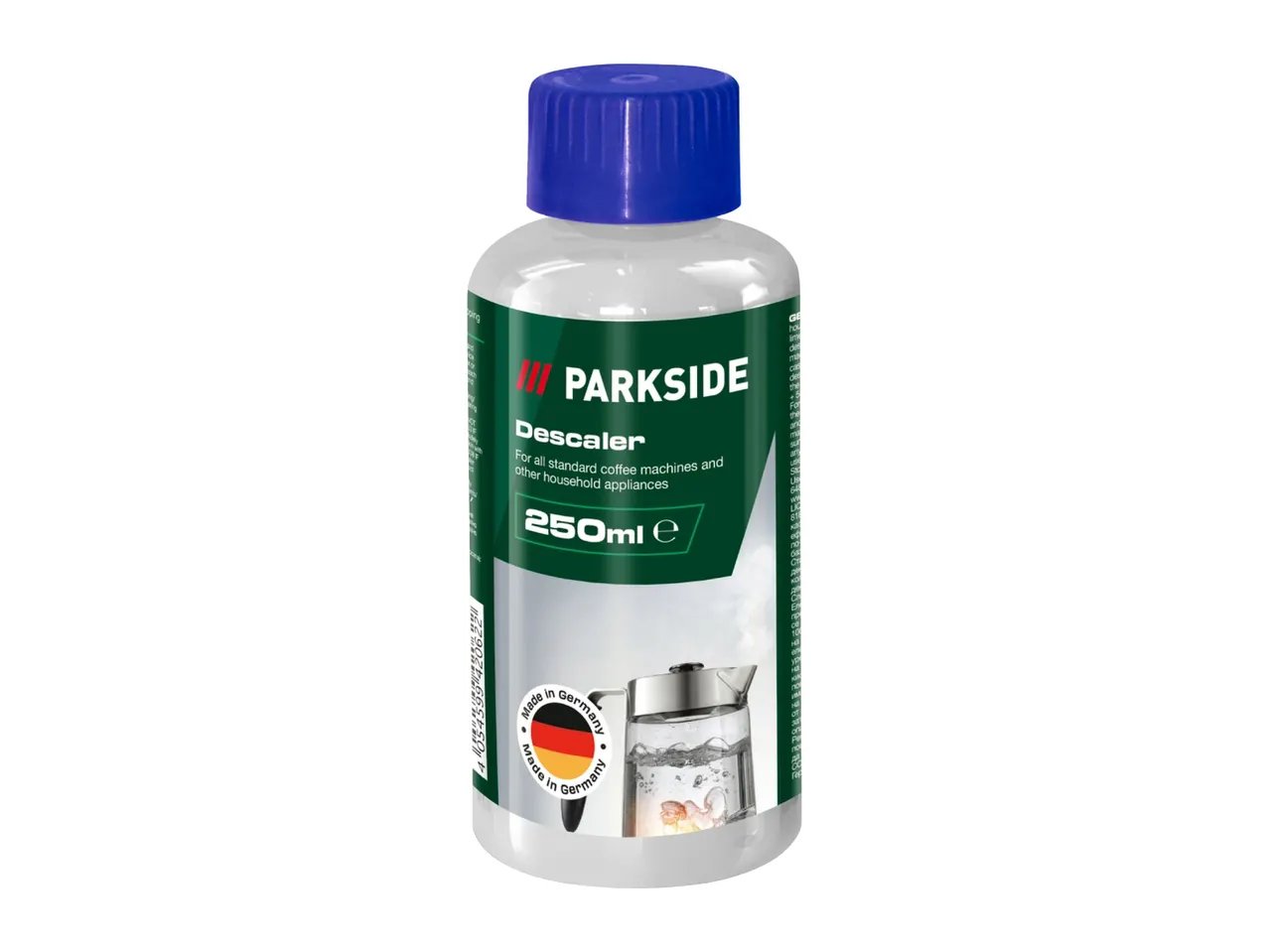 Descaler for coffee machines and household appliances, 250ml, Made in Germany.
