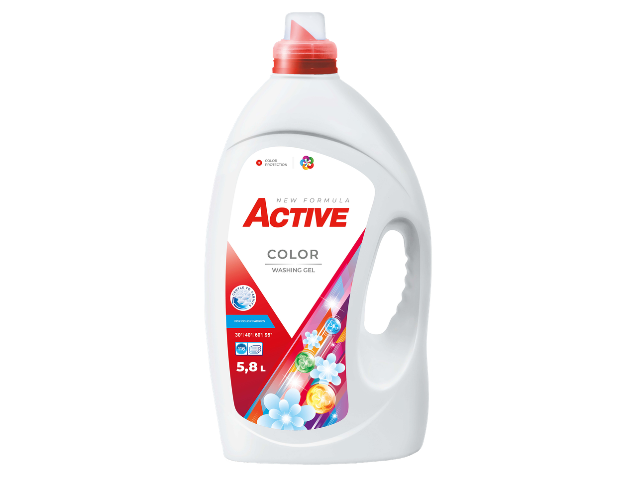 5,8 literes Active Color folyékony mosószer fehér flakonban