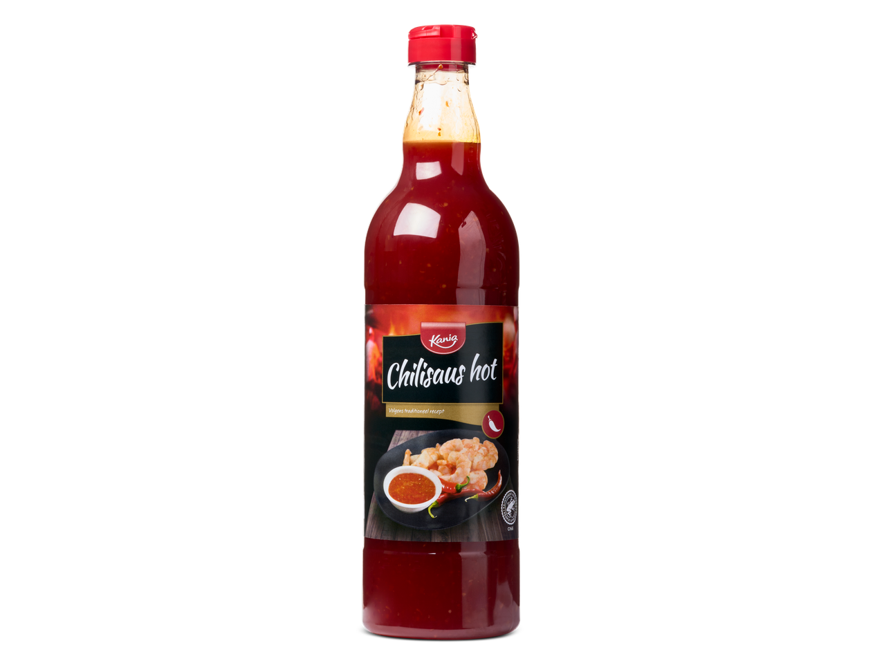 Kanis hete chilisaus in fles.