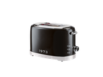 SILVERCREST® 2-Slice Toaster in black with chrome accents and '1973' embossed