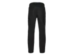 Black work pants with multiple pockets.