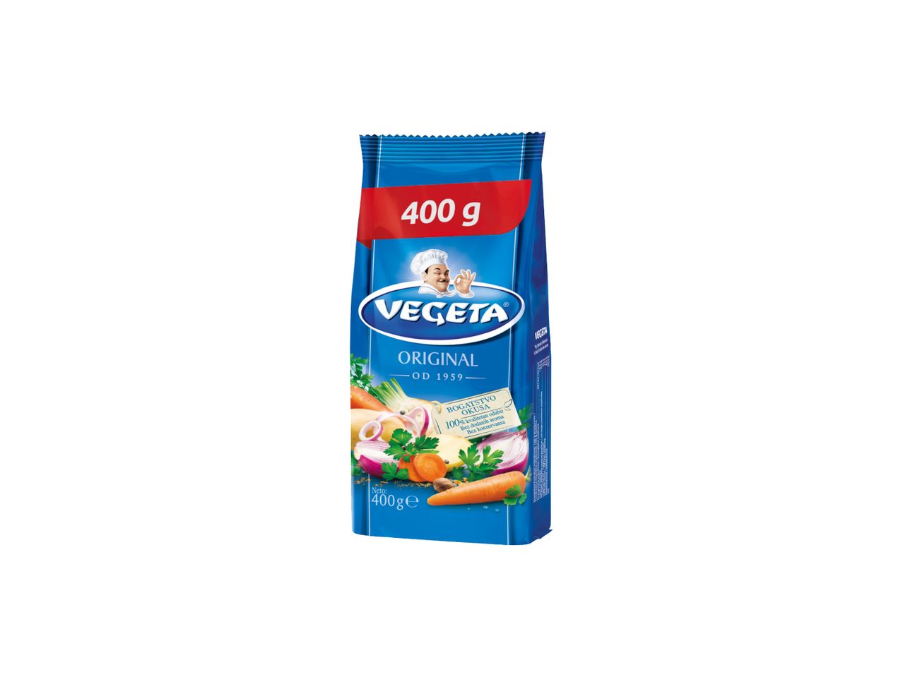 Vegeta Original: 400g začina sa šargarepom, lukom i peršunom.