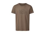 Brun T-shirt med et bjergmotiv og teksten 'AUTHENTIC VALLEY SELVEDGE DENIM - EST 1952'.