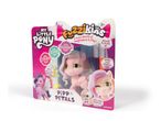 My Little Pony Fuzzikins Pipp Petals toy with stamper pens and accessories.