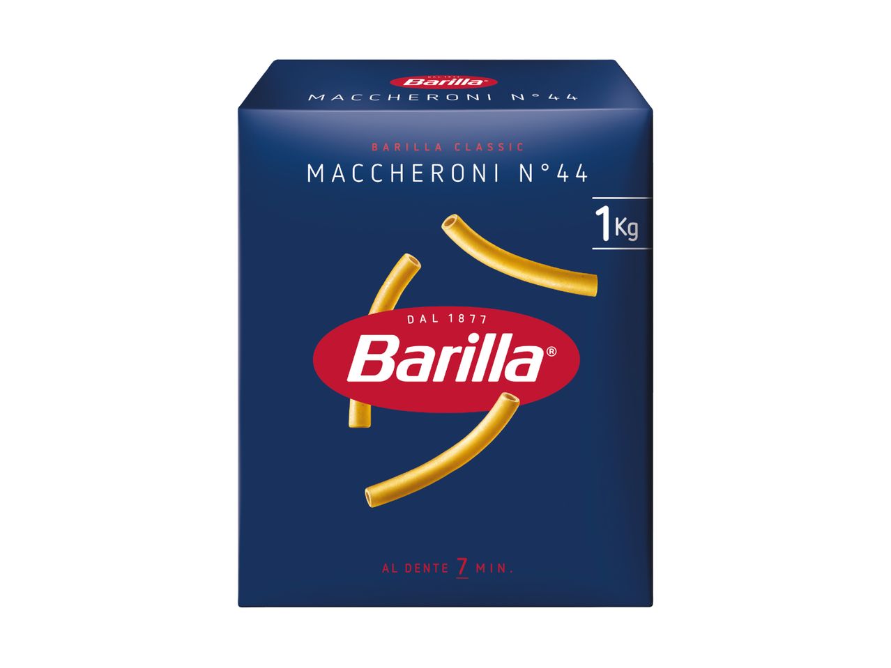 Boîte de macaronis Barilla.