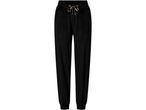 Pantaloni sportivi neri con coulisse dorata