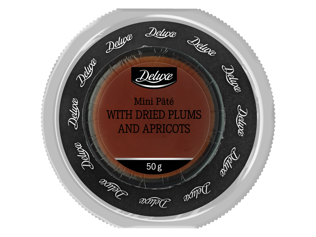 Deluxe minipasteet kuivatatud ploomide ja aprikoosidega, 50g