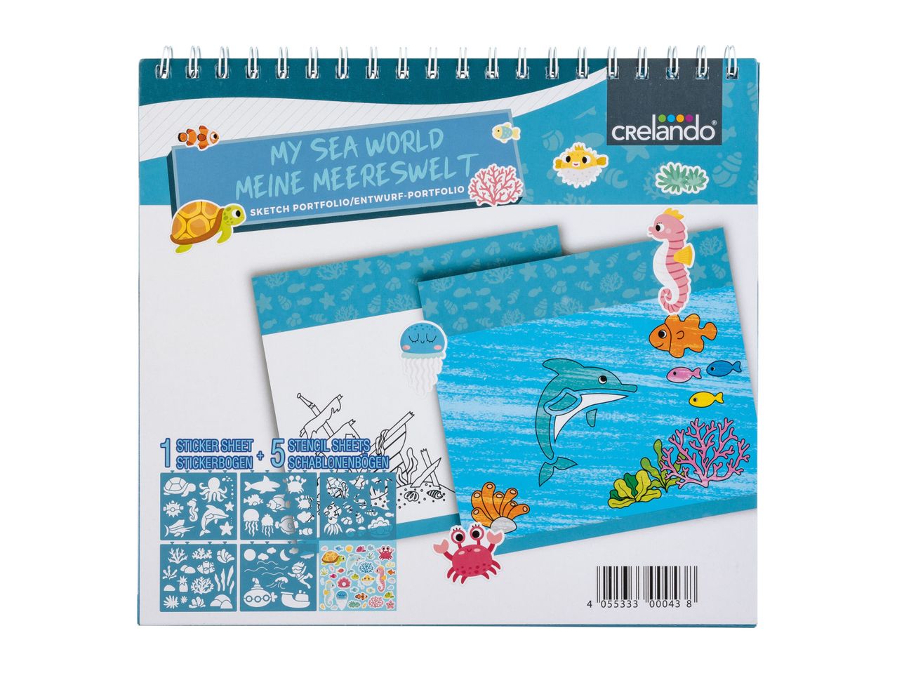 Go to full screen view: Crelando Stencil Book My Sea Adventure World - Image 1