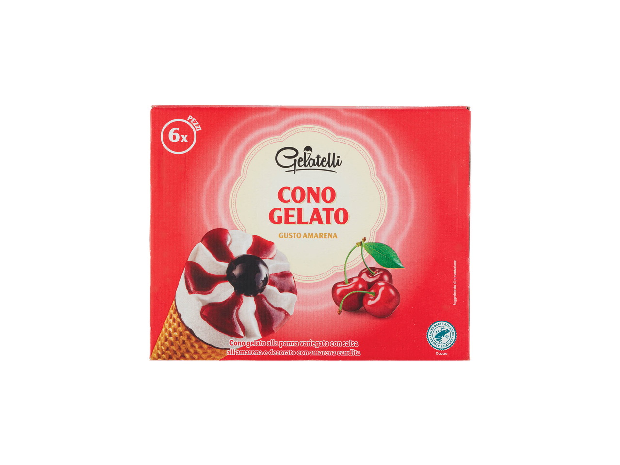 Cono gelato alla ciliegia Selex.