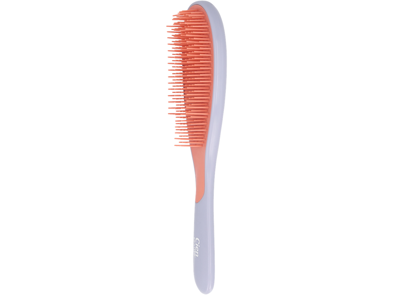 CIEN BEAUTY Entwirrhaarbürsten: escova de cabelo branca com cerdas cor de pêssego.