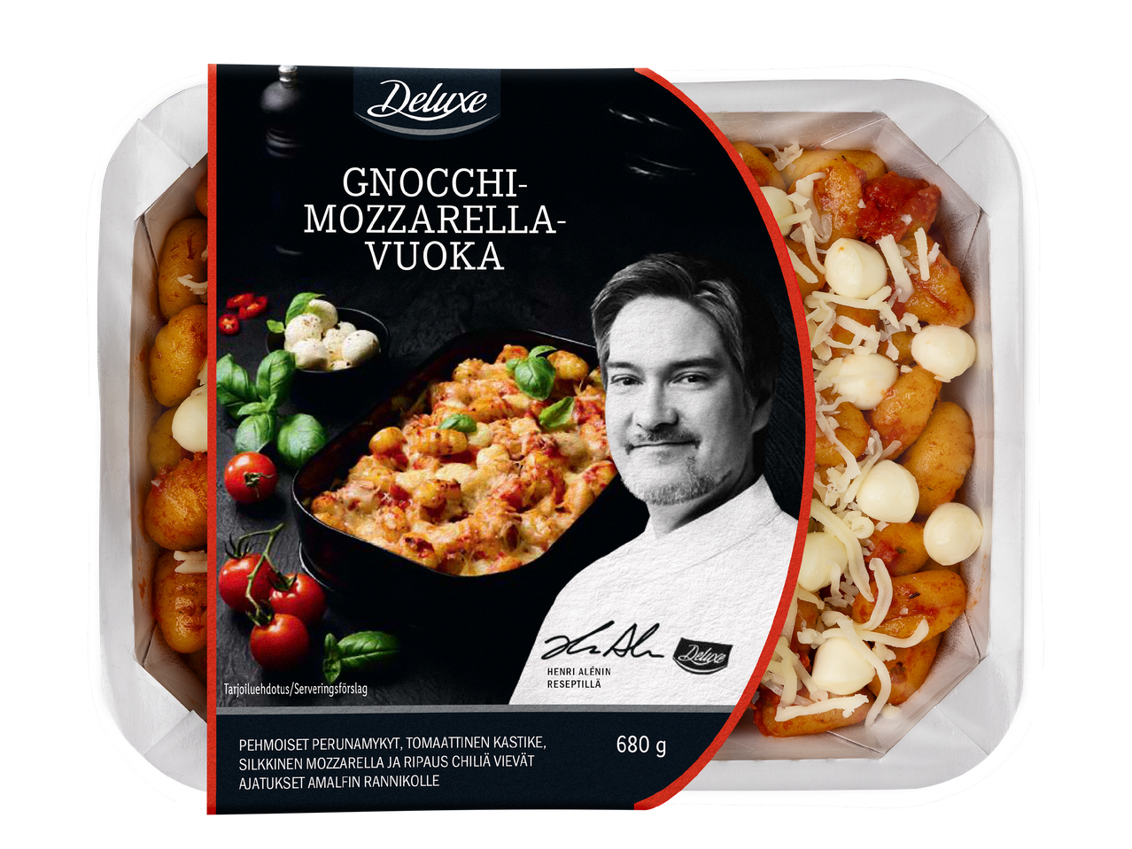 Deluxe Gnocchi-Mozzarella-vuoka Henri Alénin reseptillä.