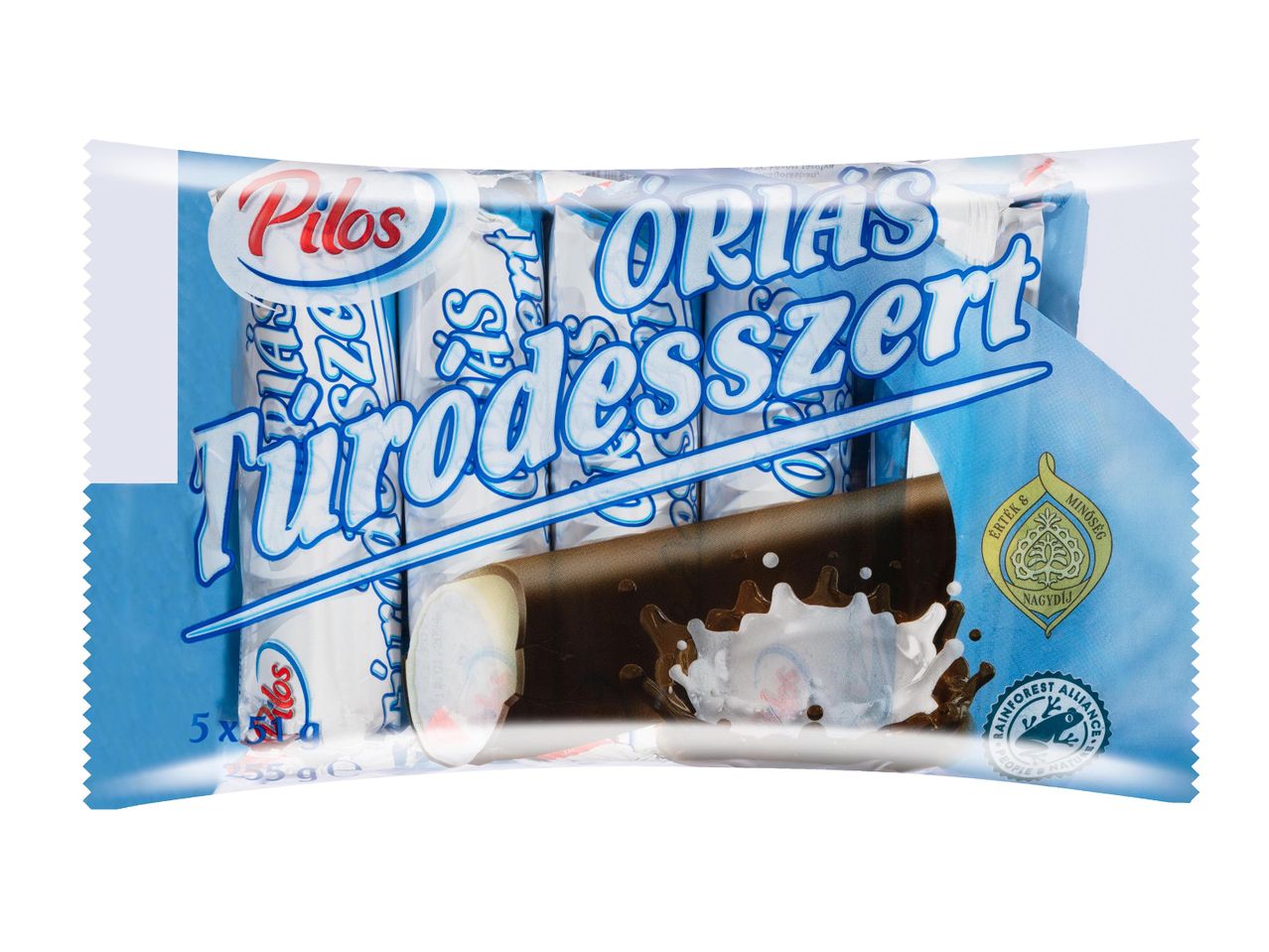 Pilos Orias Túródesszert fagylaltcsomagolás.