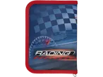 Trusa roșie cu inscripția 'Racing'.