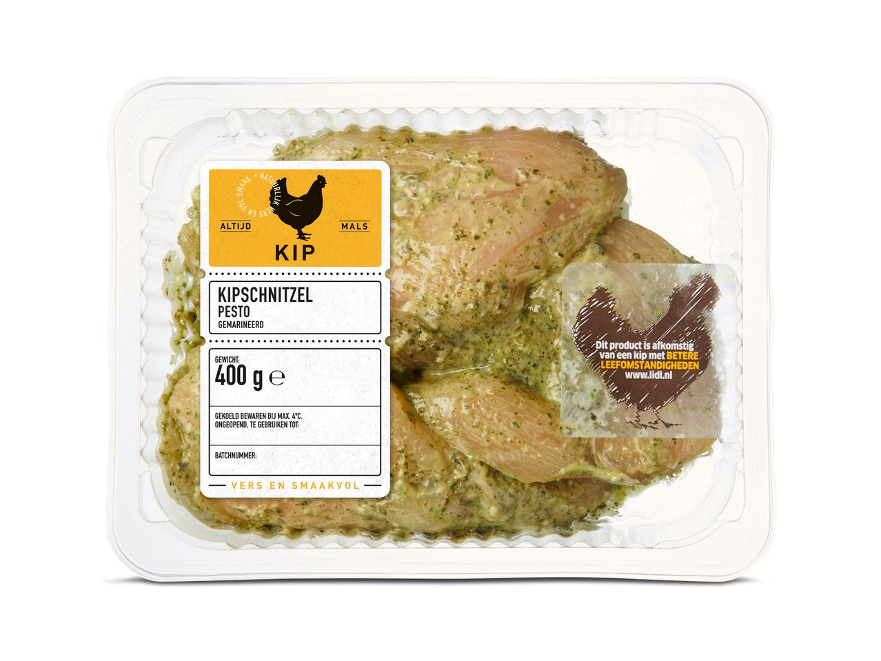 400g pesto gemarineerde kipschnitzel.