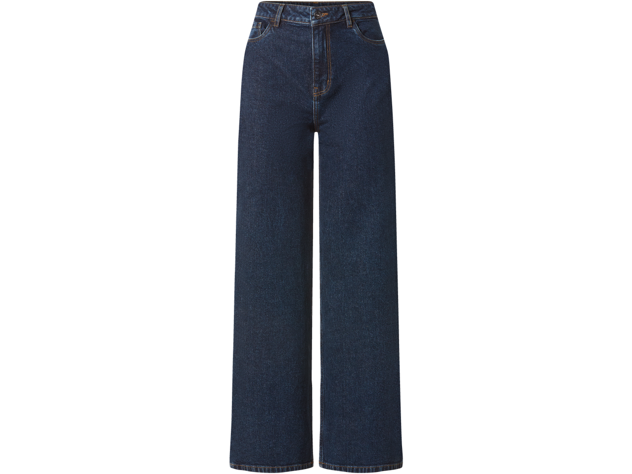 ESMARA naiste laia säärega teksad tumesinisest denimist.