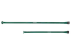 Two Parkside pry bars, one longer than the other, are shown against a black background.