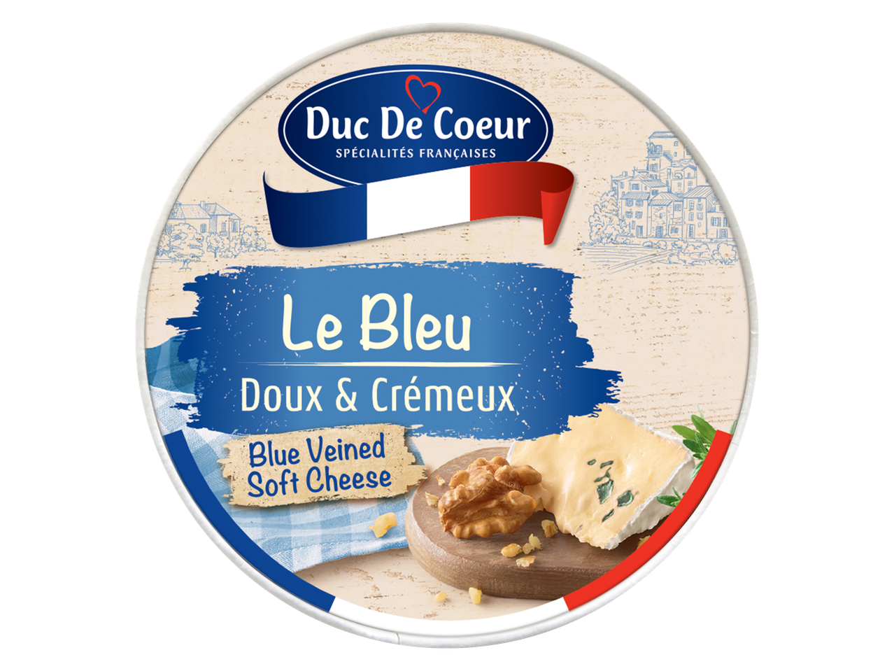 Duc De Coeur Le Bleu pehme sinise hallitusjuustuga