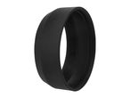 Black rubber lens hood for camera