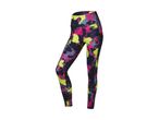 Women's high-waisted leggings with a vibrant abstract print.