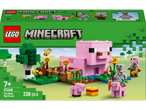 Lego Minecraft: The Baby Pig House, with pigs, wolf, and characters.