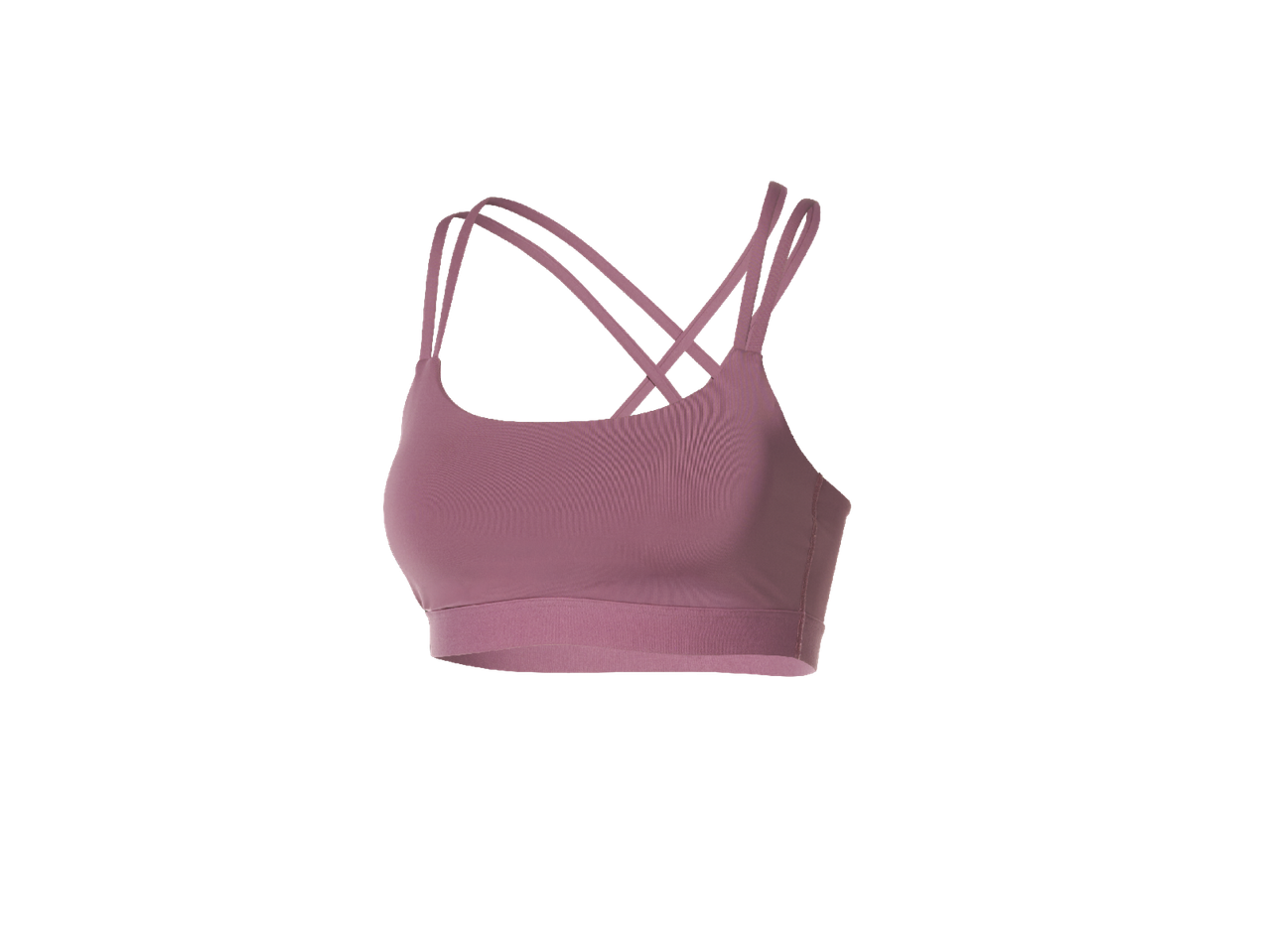 Розов спортен сутиен с кръстосани презрамки.