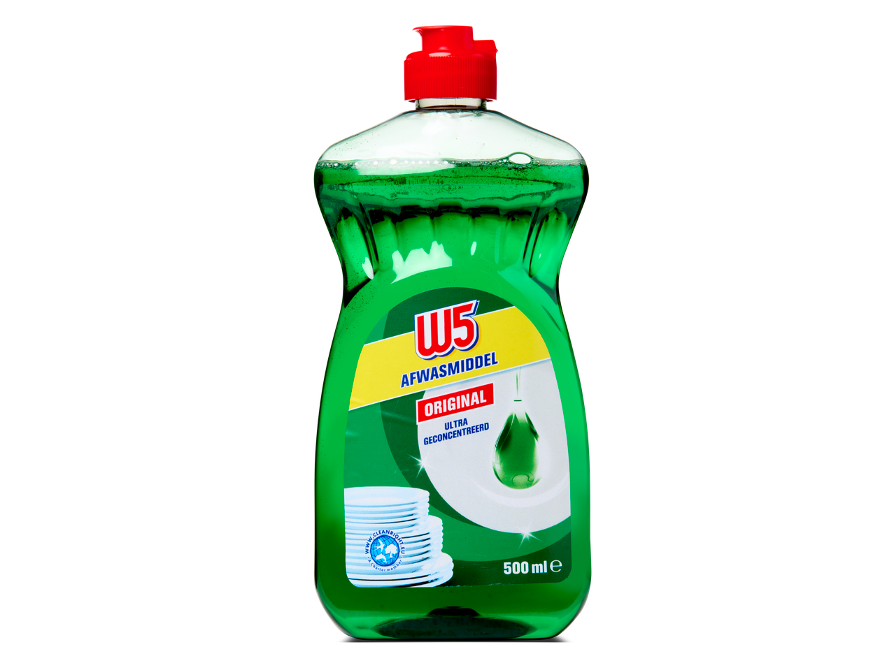W5 Original Ultra Geconcentreerd afwasmiddel in een groene fles