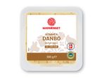 En pakke Madværket Kommen Danbo ost, 300g, med 45+ og 26% fedt.