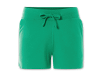 Grüne Damen-Shorts mit Kordelzug.