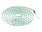 A coiled green LED strip light with 3M adhesive backing.