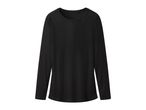Black long-sleeved crew neck shirt