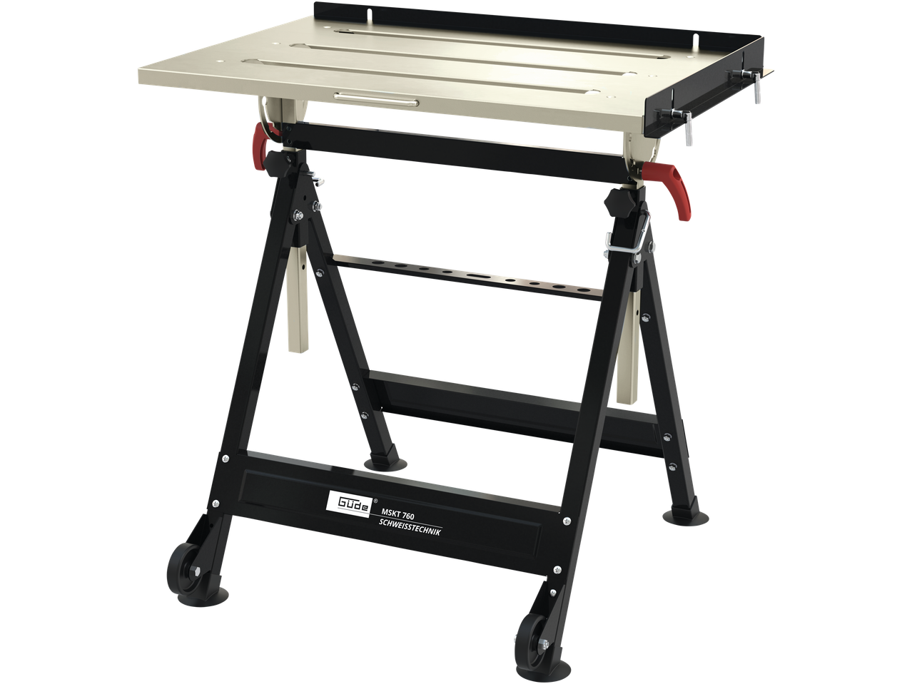 Güde® Mobilus MSKT 760 sulankstomas suvirinimo stalas su ratukais.