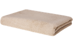 Folded beige bath towel