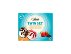 Gelatelli Twin Set: cones de chocolate-baunilha e morango-baunilha, 6 unidades.