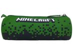 Зелен несесер Minecraft с пикселен дизайн и лого.