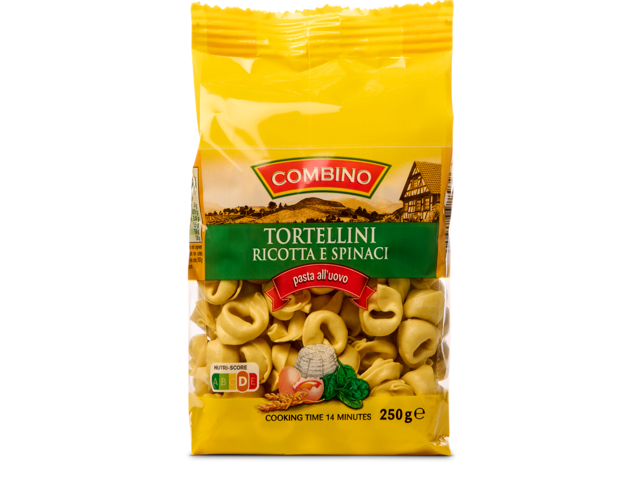 Combino tortellini met ricotta en spinazie: eipaste, 250g.