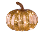 LIVARNO home Light-Up Decorative Pumpkin, golden glass with internal lights