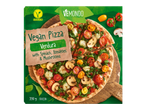 Pizza vegană Vemondo Verdura cu spanac, roșii și ciuperci.
