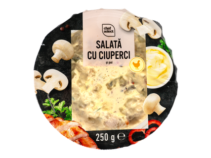 Salată cu ciuperci și piept de pui