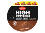 Pudim Milbona com alto teor de proteína e baixo teor de gordura, sabor chocolate.