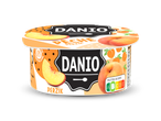Een perzikyoghurt met de tekst 'PECHE PERZIK' en een Nutri-Score A.